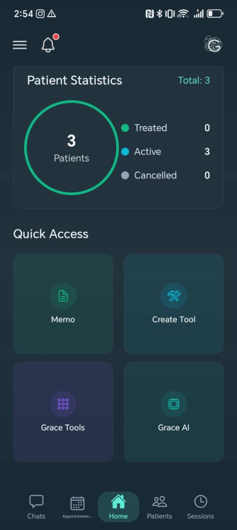 Grace therapist interface 1