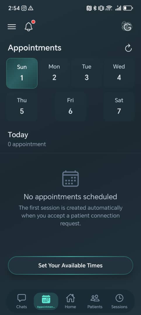 Grace therapist interface 2
