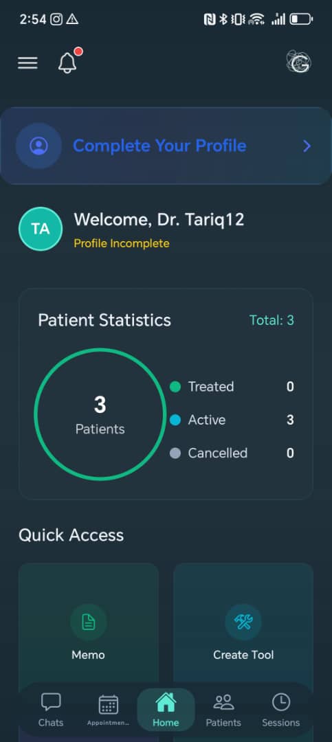 Grace therapist interface 3